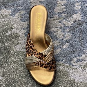 Women wedge comfort sandals leopard saylor